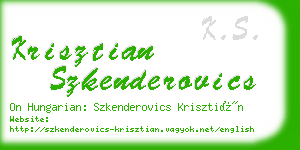 krisztian szkenderovics business card